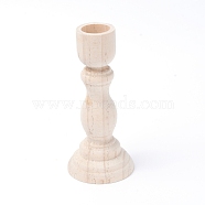 Natural Wood Candle Holders, for Wedding Party Birthday Holiday Decoration, Old Lace, 5.7x12.6cm(DJEW-WH0033-14)
