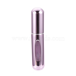 Portable Mini Spray Bottles, Aluminum Atomizer Shell, Plastic Inner Container, Refillable Atomizer Perfume Bottle, for Traveling, Column, Plum, 80.8x17mm, Capacity: 5ml(0.17 fl. oz)(MRMJ-K001-A15)