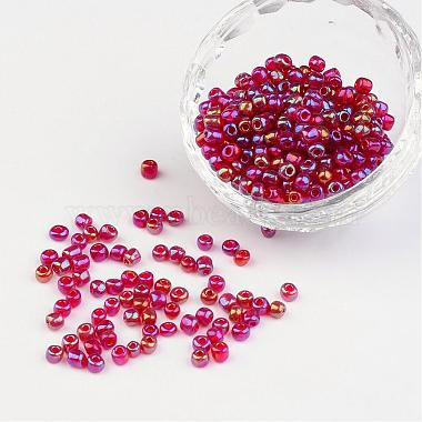 4mm Fuchsia Glass Beads