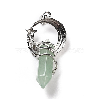 aventurine verte naturelle a pendentifs(G-I0322-03P-07)-3