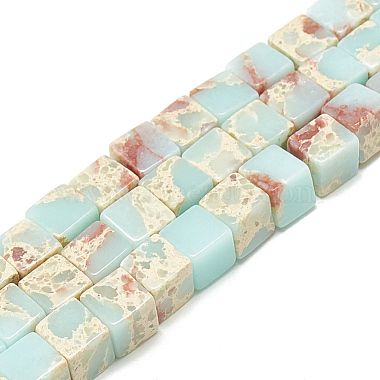 6mm PaleTurquoise Cube Regalite Beads