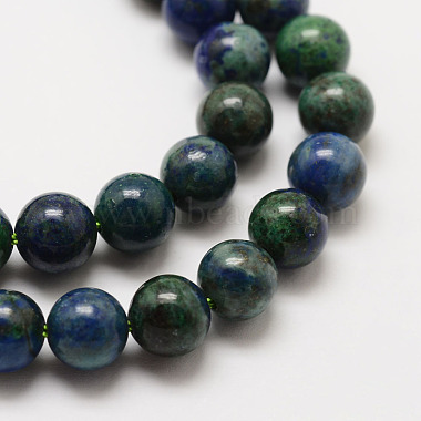 Natural Chrysocolla and Lapis Lazuli Beads Strands(G-P281-03-10mm)-3