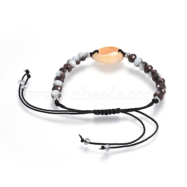 Nylon cordon tressé bracelets de perles(BJEW-JB04100-01)-3