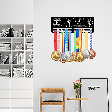 Support mural d'affichage de support de cintre de médaille de fer de thème sportif(ODIS-WH0021-616)-6