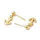 Rack Plating Brass Anchor Dangle Stud Earrings(EJEW-D061-47G)-2