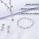 1 Set Crystal Rhinestone Lariat Necklace & Link Chain Bracelet & Dangle Stud Earrings(SJEW-AN0001-04)-3