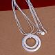 Popular Silver Color Plated Brass 3-strand Snake Chain Necklaces(NJEW-BB12693)-3