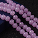 couleur violette pulvérisation perles imitation ronde peinte jade fils de verre(X-DGLA-S076-8mm-22)-1