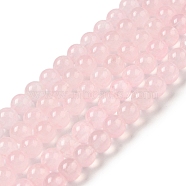 Natural & Dyed Malaysia Jade Bead Strands, Round, Pink, 8mm, Hole: 1.0mm, about 48pcs/strand, 15 inch(G-A146-8mm-A16)