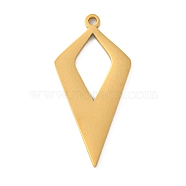 Ion Plating(IP) 304 Stainless Steel Pendants, Laser Cut, Golden, Kite, 24.5x12x1mm, Hole: 1.2mm(STAS-B056-24G-01)