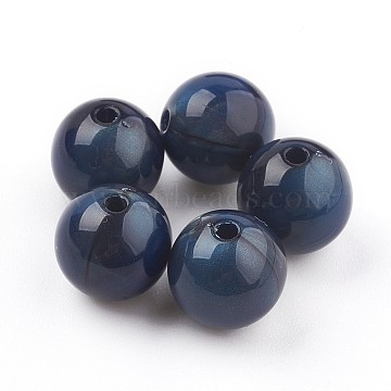 Acrylic Beads, Imitation Tiger Eye Beads, Round, Magenta, 7~7.5mm, Hole: 1.8mm(X-MACR-E025-21E-8mm)