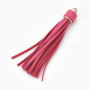 Golden Cerise Imitation Leather Big Pendants