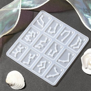 douze constellations pendentifs rectangle moules en silicone(DIY-YW0006-67)-5