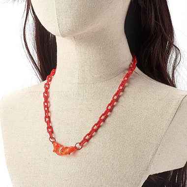Acrylic Cable Chain Necklace Sets(NJEW-JN03635)-6