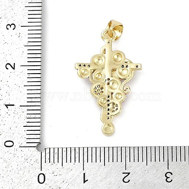 Placage de crémaillère en laiton micro pavé pendentifs en zircone cubique(KK-H509-11G)-3