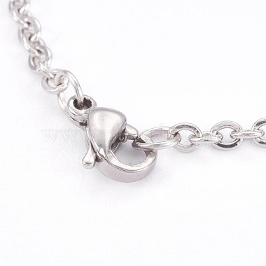 304 Stainless Steel Cable Chain Necklaces(NJEW-G270-01P)-3