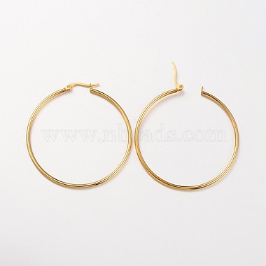 304 Stainless Steel Hoop Earrings(EJEW-N0016-11G-H)-2