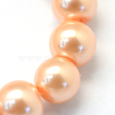 Baking Painted Pearlized Glass Pearl Round Bead Strands(X-HY-Q003-4mm-18)-3