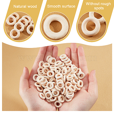 anneaux de liaison en bois donut nbeads(WOOD-NB0002-11)-3