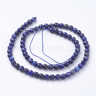 Natural Lapis Lazuli Beads Strands(G-G059-6mm)-2