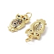 Rack Plating Owl Brass Micro Pave Cubic Zirconia Pendants(KK-E102-20G)-2