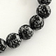 Природных драгоценных камней снежинка обсидиана круглые пряди шарик(G-R264-10mm)-1