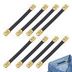 Rubber Bag Handles, with Metal Findings, Golden, Bag Accessories, Black, 82.5x7.5x3.5mm(DIY-WH0750-389A)