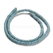 Natural Turquoise Beads Strands, Rondelle, 4.5x2mm, Hole: 0.5mm, about 185pcs/strand, 15.43''(39.2cm)(G-M422-B01-01)