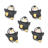 Opaque Resin Cabochons, Penguin, Black, 19x15x7.5mm(X-RESI-Z002-24)
