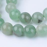 Natural Green Aventurine Beads Strands, Round, 12~12.5mm, Hole: 1.5mm, about 30pcs/strand, 15.5 inch(G-Q462-12mm-20)