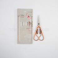 Stainless Steel Scissors, Embroidery Scissors, Sewing Scissors, with Zinc Alloy Handle, Red Copper, 191x83mm(SENE-PW0016-05A)