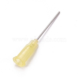 Plastic Fluid Precision Blunt Needle Dispense Tips, Lemon Chiffon, 7.5x6.5x42.5mm, Inner Diameter: 4mm, Pin: 0.9mm(TOOL-WH0117-18K)