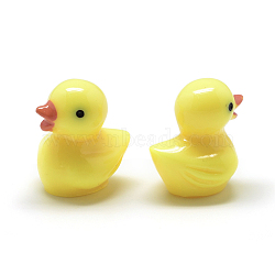 Resin Cabochons, Duck, Yellow, 17x16x13mm(CRES-S300-22)