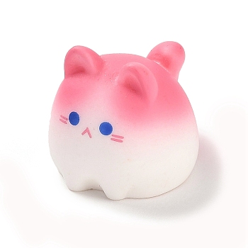 Cute Resin Animal Ornaments, Micro Landscape Display Decorations, Cat Shape, 19.5x20x24mm