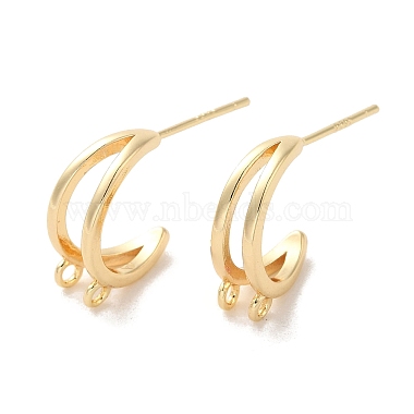 Golden Moon Brass Stud Earring Findings