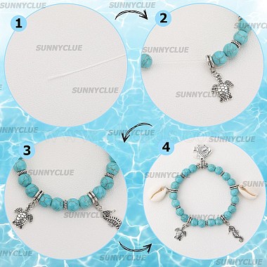SUNNYCLUE DIY Ocean Theme Bracelet Making Kit(DIY-SC0023-57)-6