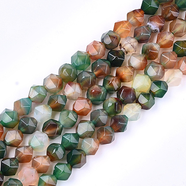 Sea Green Round Natural Agate Beads