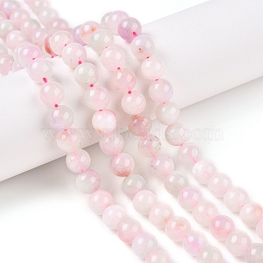 Pink Round White Jade Beads