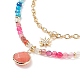 Teardrop Natural Agate Beads & White Jade Pendant Necklace Sets(NJEW-JN04093)-6