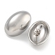 304 Stainless Steel Oval Stud Earrings for Women(EJEW-U022-08P)-2