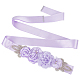Rhinestone Flower with ABS Imitation Pearl Bridal Belt(AJEW-WH0348-119C)-1