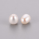 perles de culture d'eau douce naturelles perles semi-percées(PEAR-R063-42A)-2