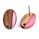 Resin & Walnut Wood Stud Earring Findings(MAK-N032-004A-A04)-3