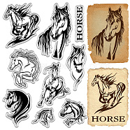 Custom PVC Plastic Clear Stamps, for DIY Scrapbooking, Photo Album Decorative, Cards Making, Stamp Sheets, Film Frame, Horse, 160x110x3mm(DIY-WH0439-0243)