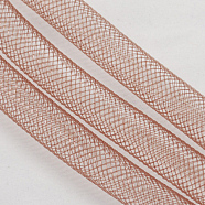 Plastic Net Thread Cord, Dark Salmon, 10mm, 30Yards(PNT-Q003-10mm-17)