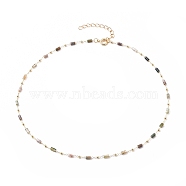 Natural Agate Handmade Beaded Chains Necklace Making, with Brass Eye Pins and Spring Clasps, Column, Golden, Golden, 16 inch(40.5cm)(NJEW-JN03165)