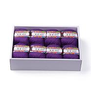 Soft Baby Knitting Yarns, with Cashmere, Wool and Antistatic Fibre, Dark Orchid, 2mm, about 50g/roll, 8rolls/box(YCOR-R021-H17)
