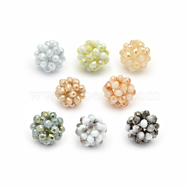 22mm Mixed Color Round Glass Beads