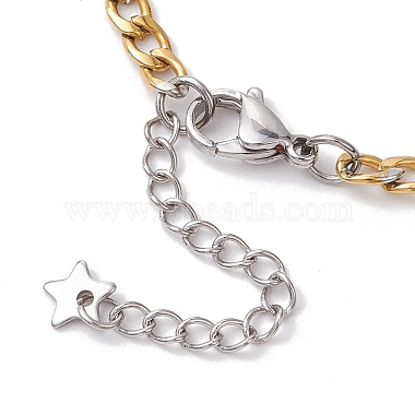 304 en acier inoxydable figaro chain bracelet makings(AJEW-JB01284)-4