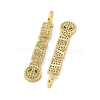 Brass Micro Pave Clear Cubic Zirconia Pendants(KK-R159-03B-G)-2